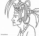 Coloring Tribal Chief Coloringcrew Maya sketch template