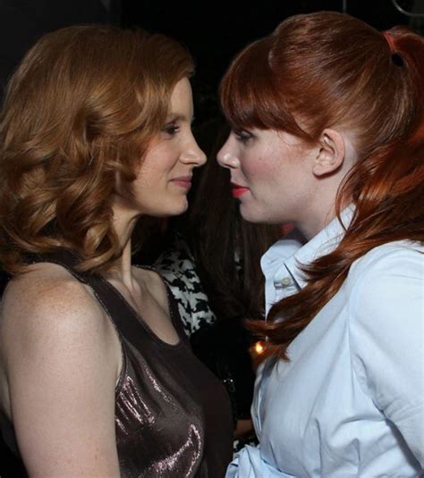 Pretty Redhead Lesbians Kissing Jessica Chastain Redheads Sensual