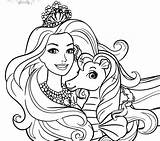 Barbie Coloring Pages Drawing Princess Kids Color Horse Pearl Flying Printable Face Christmas Sheets Getcolorings Getdrawings Royals Carols Her Pepsi sketch template