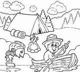 Coloring Pages Fishing Scouts Boy Camping Hiking Going Scout Summer Print Man Tocolor Color Kids Colouring Sheets Getcolorings Pares Template sketch template
