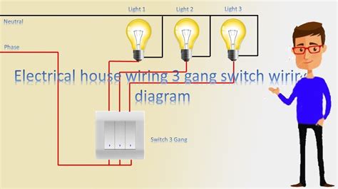 house wiring  gang switch wiring diagram  gang switch switch youtube