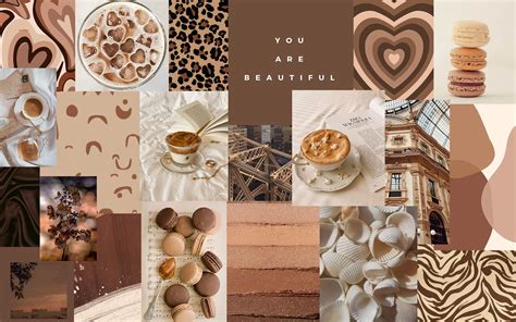 33 Aesthetic Wallpapers Collage Tan Full Hd