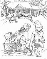 Coloring Pages Book Etsy Color Print Christmas Adult Choose Board Children Playing Snow Instant sketch template