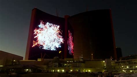 resorts world shows off massive led tower screen for 4th of july ksnv