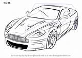 Aston Martin Dbs Drawing Draw Step Cars Sports Tutorials Drawings Paintingvalley Learn Drawingtutorials101 sketch template