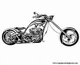 Coloring Motorbikes Choppers Pages Edit Pm sketch template