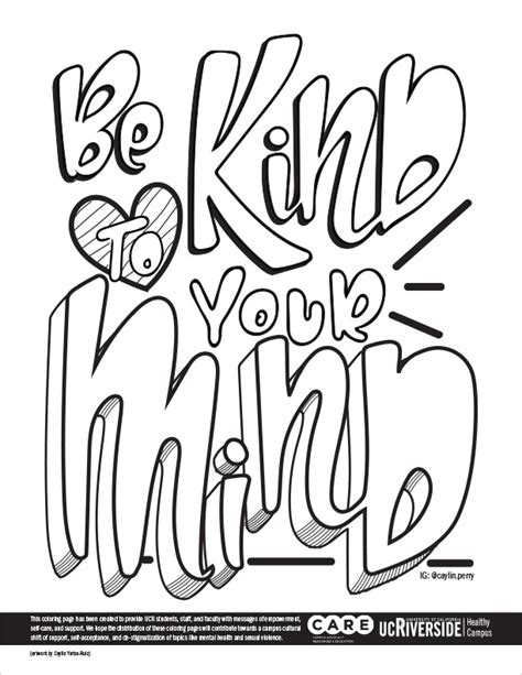 printable mental health coloring pages