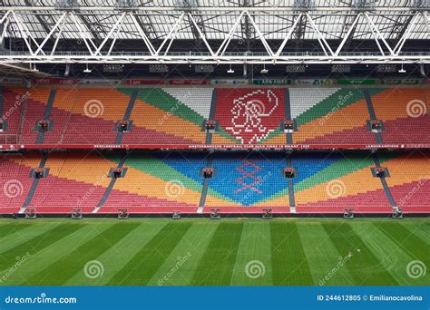 amsterdam arena johan cruijff arena fc ajax football redactionele afbeelding image