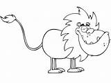 Lion Lioness Coloring Cartoon Pages sketch template