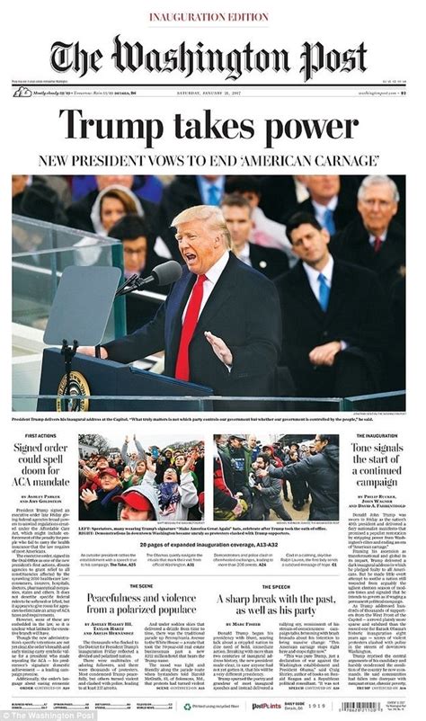 newspaper front pages around the world on the inauguration of donald trump buzzfeed news