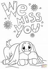 Miss Coloring Pages Printable Cards Well Soon Card Kids Missed Printables Colouring Color Template Print Adult Preschool Will Missing Drawing sketch template