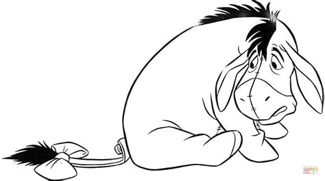 eeyore     tail coloring page  printable coloring