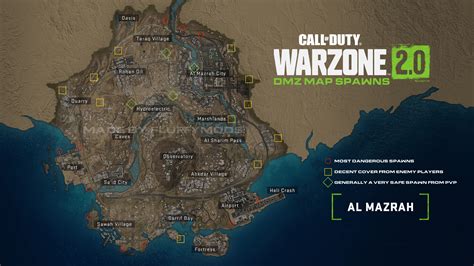 updated dmz spawn point map correct locations danger rating colorblind friendly rcodwarzone