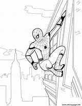 Homecoming Man Coloring Spider Pages Printable Print Book sketch template