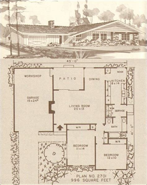 pin de david carr en mid century modern planos de casas casas vintage casas