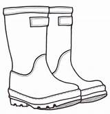 Boots Rain Drawing Crafts Kids Spring Coloring Printable Template Wellies Outline Pages Clipart Kleurplaat Rainboots Projects Drawings Knutselen Boot Craft sketch template