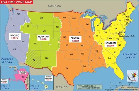 Us Time Zone Map Laminated 36 W X 23 6 H