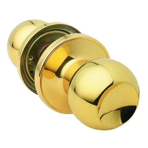 schlage plymouth bright brass hall  closet knob  ply