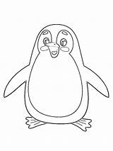 Pinguin Vrolijke Leukekleurplaten één sketch template