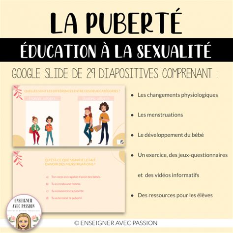 la puberté éducation à la sexualité