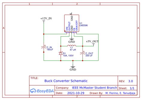 buck converter easyeda open source hardware lab