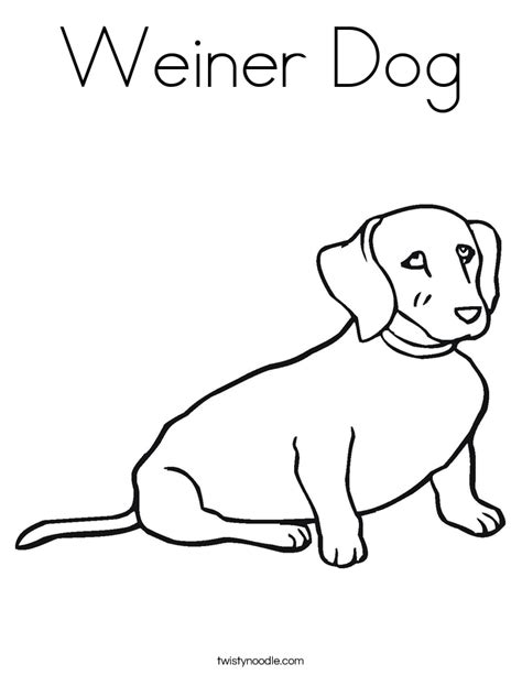 weiner dog coloring page twisty noodle