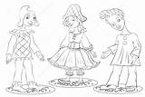 Colombina Pierrot Commedia Arlecchino sketch template