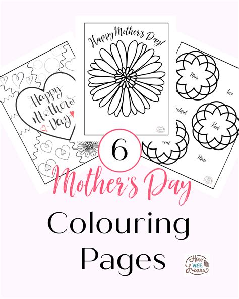 mothers day colouring pages  wee learn