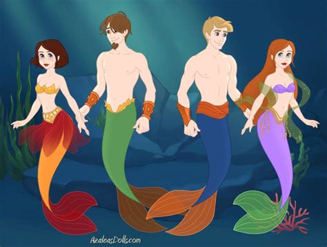Here As Velma Shaggy Fred And Daphne As Merfolk By