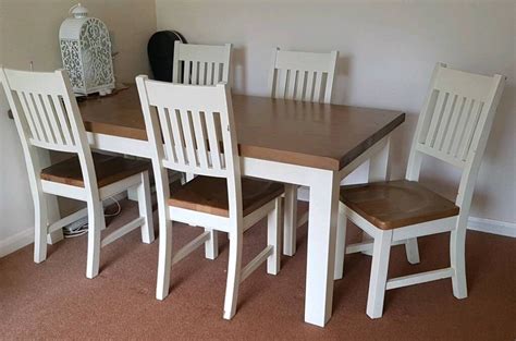 solid wooden dining kitchen table   chairs  corfe mullen