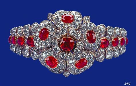 artemisias royal jewels british royal jewels  queens county  cornwal ruby bracelet