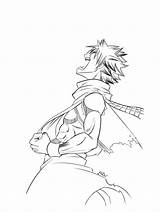 Natsu Dragneel Lineart Deviantart Coloring Pages Template sketch template