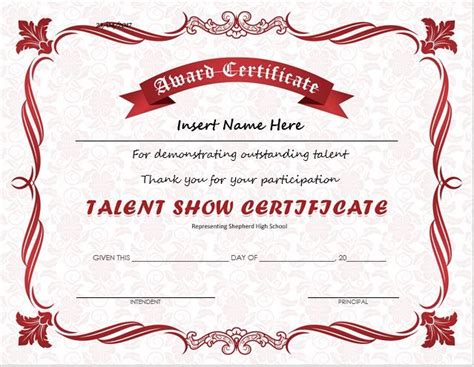 contoh certificate  drama