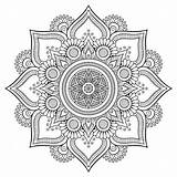 Coloring Mandalas Hinduism sketch template