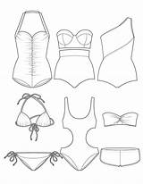 Swimsuit Sunday Templates sketch template