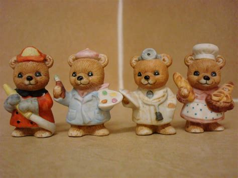 homco miniature bears teddy bear figurines  cute ebay