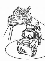 Mater Tow Coloring Spotlight Pages Color sketch template