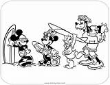 Coloring Mickey Friends Beach Mouse Pages Disneyclips Disney Funstuff sketch template