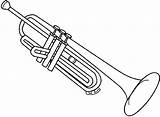 Trumpet Coloring Trompeta sketch template