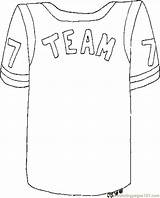 Jersey Coloring Team Pages Printable School Football Color Basketball Education Own sketch template