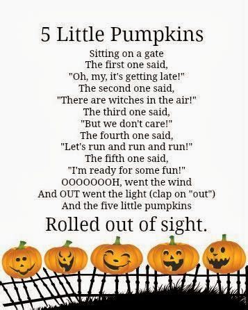 pumpkins pumpkin poem halloween preschool