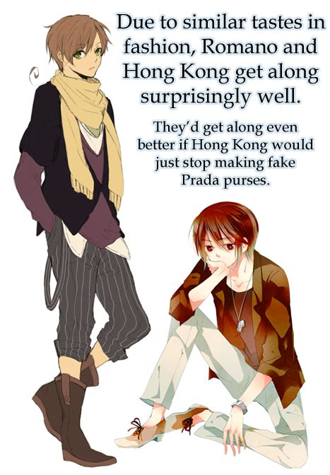 i usually dont like head canon type things but the comment on fashion is spot on hetalia