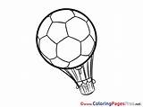 Soccer Balloon Colouring Ball Air Coloring Sheet Title sketch template