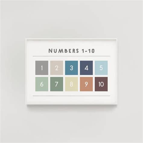 numbers   kids educational print  stationery garden