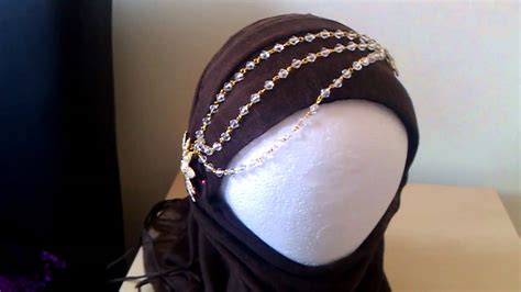 headpiece hijab pin hijab accessories beads chain