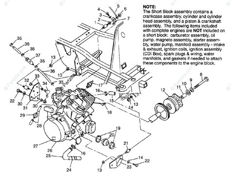 polaris atv  oem parts diagram  engine mounting scrambler partzillacom