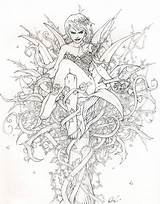 Adults Fairies Ivy Poison Imprimer Grown Coloriage Colorier Mandala Coloriages Zentangle Indulgy Galleryhip sketch template