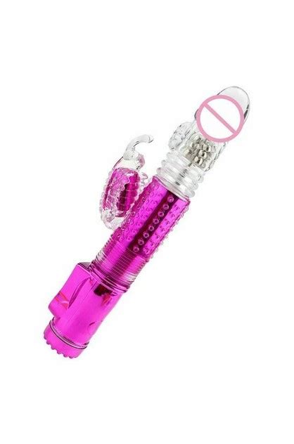 Bee Telescopic Thrusting Rabbit Vibrator G Spot Clitoral Stimulation