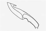 Knife Cs Karambit Go Drawn Model Nicepng sketch template