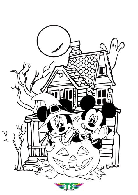 disney mickey mouse halloween coloring page tsgoscom